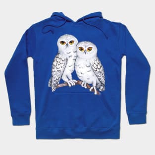 Two lovely snowy owls Hoodie